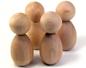 Kokeshi Dolls - Four Medium Figures- Ready To Paint DIY Wooden Dolls