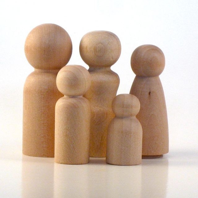 Family of Five - Paint Your Own Wood Dolls