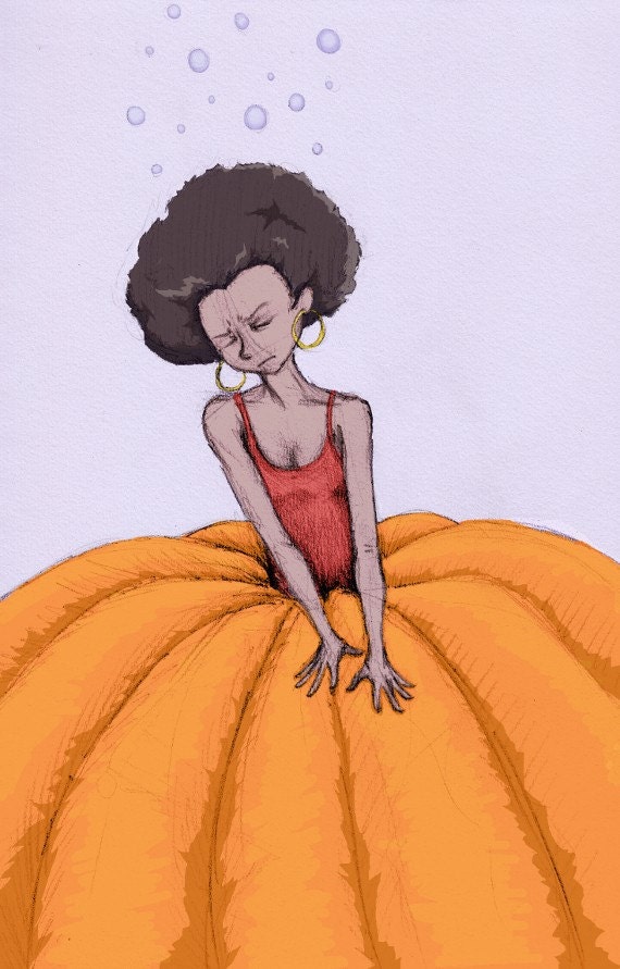 Pumpkin Lady 8x12in
