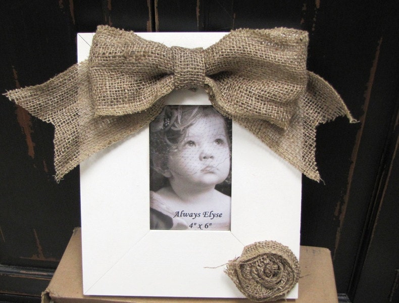 Rustic Burlap Picture Frame