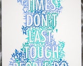 tough times dont last, tough people do hand drawn poster // MADE TO ORDER