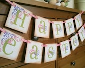 READY TO SHIP Happy Easter Garland Easter Banner / Spring / Perfect To Hang Above Your Easter Baskets