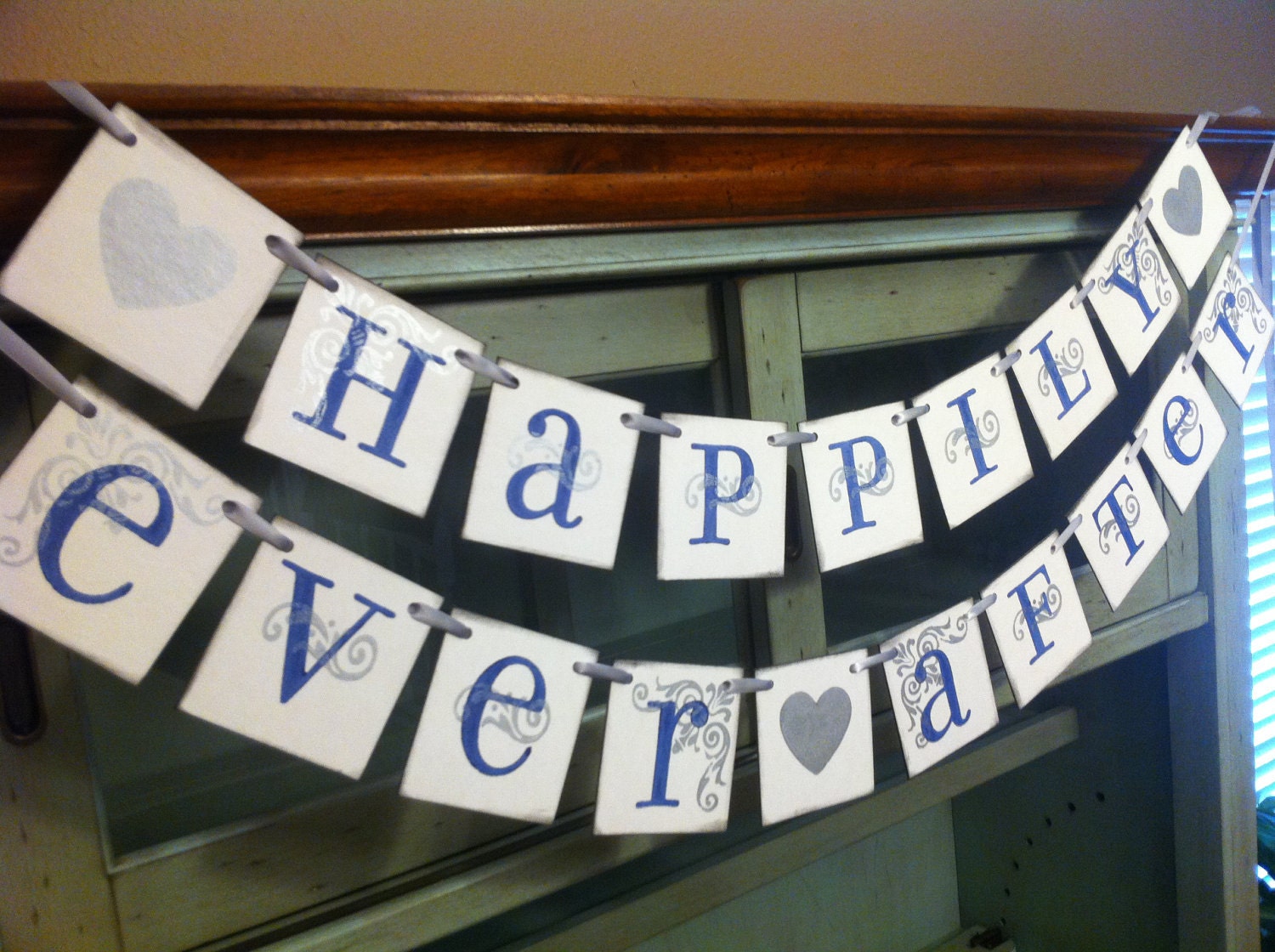 Happily Ever After Garland Wedding Banner Customize To Your Wedding Colors
