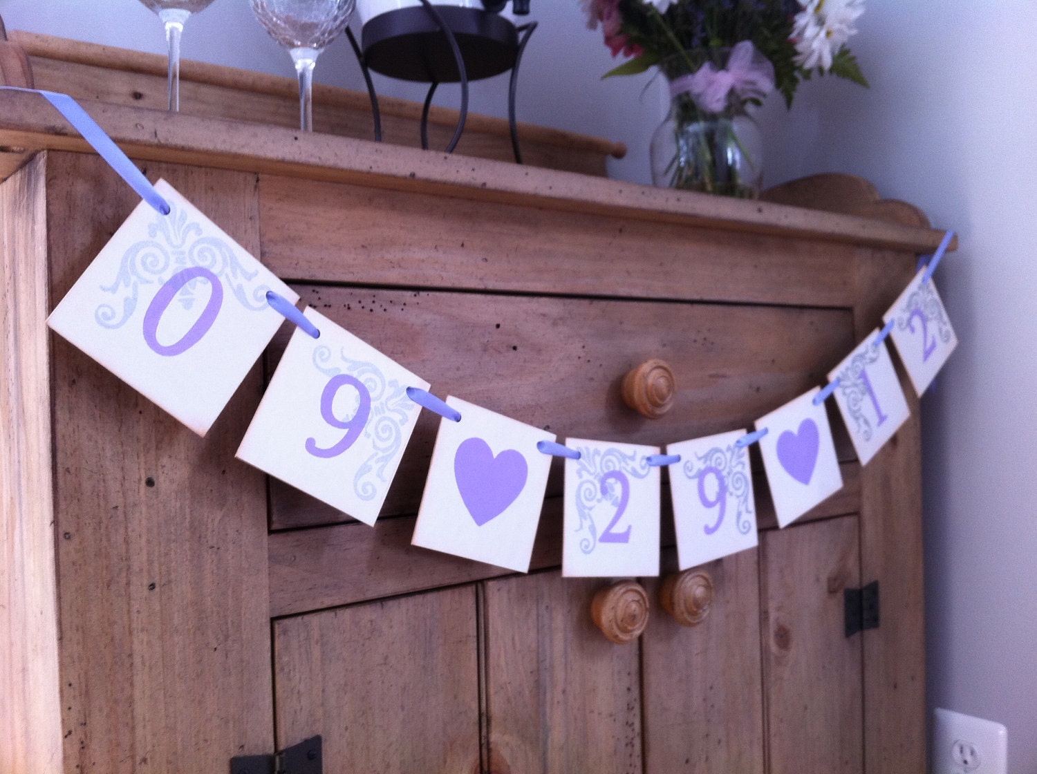 Custom Colors Save The Date Garland Wedding Banner / Sign / Photo Prop
