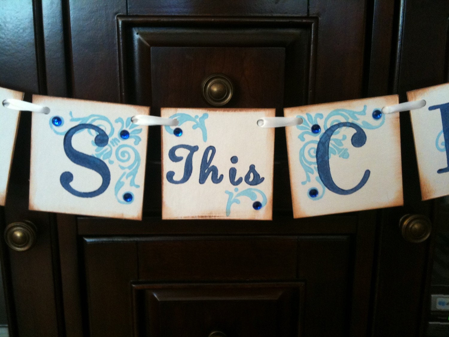 BLESS This CHILD Garland Banner/ Baby Shower / Baptism / Christening / First Communion / Custom Colors Welcome