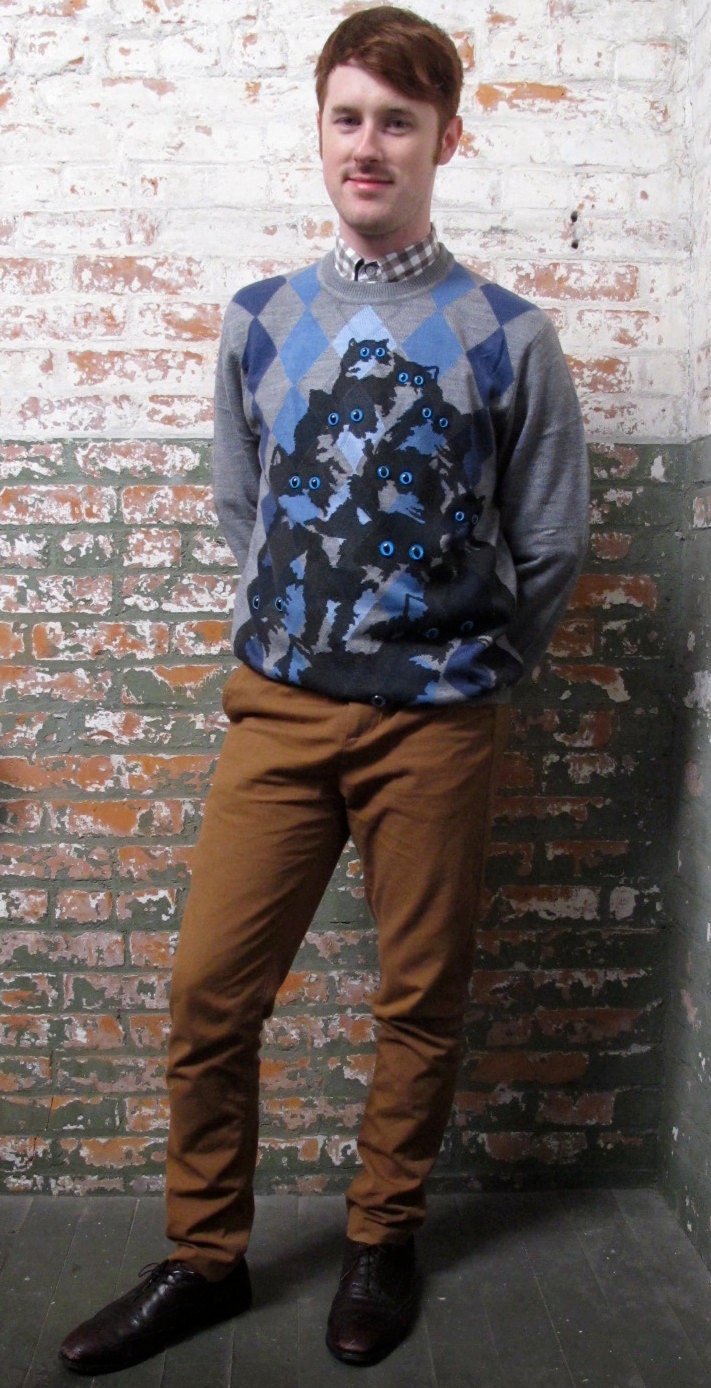 The Official Watson and Sherlock Crazy Cat Jumper in LARGE