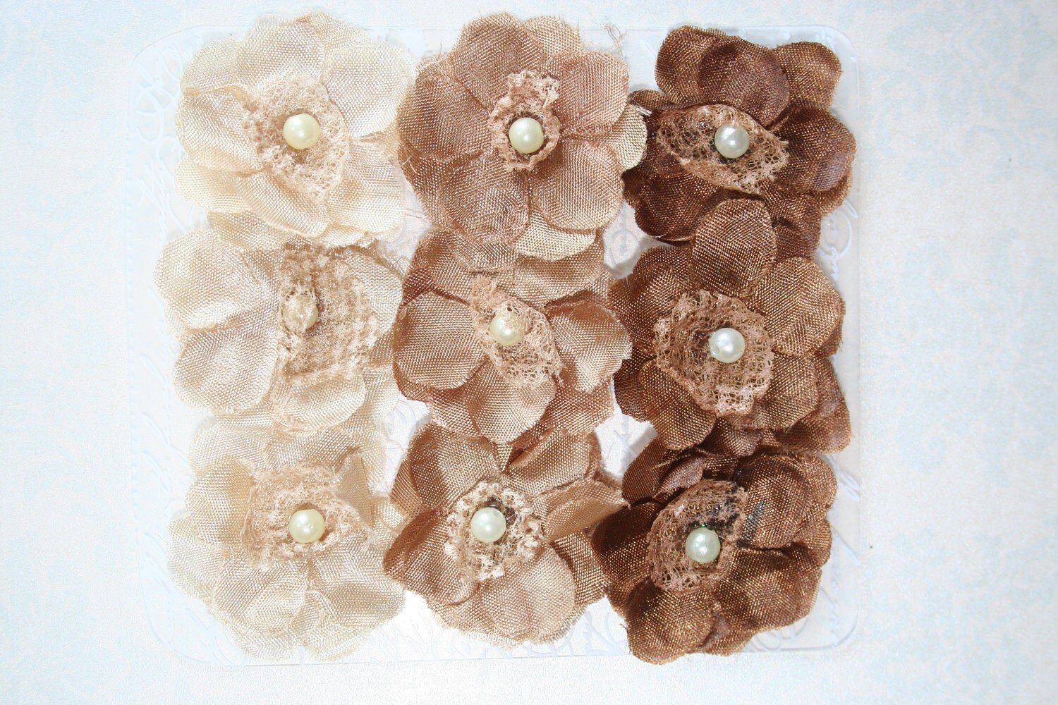 satin fabric flowers