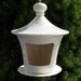 Bird House/Bird Feeder - White Crackle