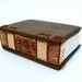 journal handmade wood book - black walnut - gifts for him