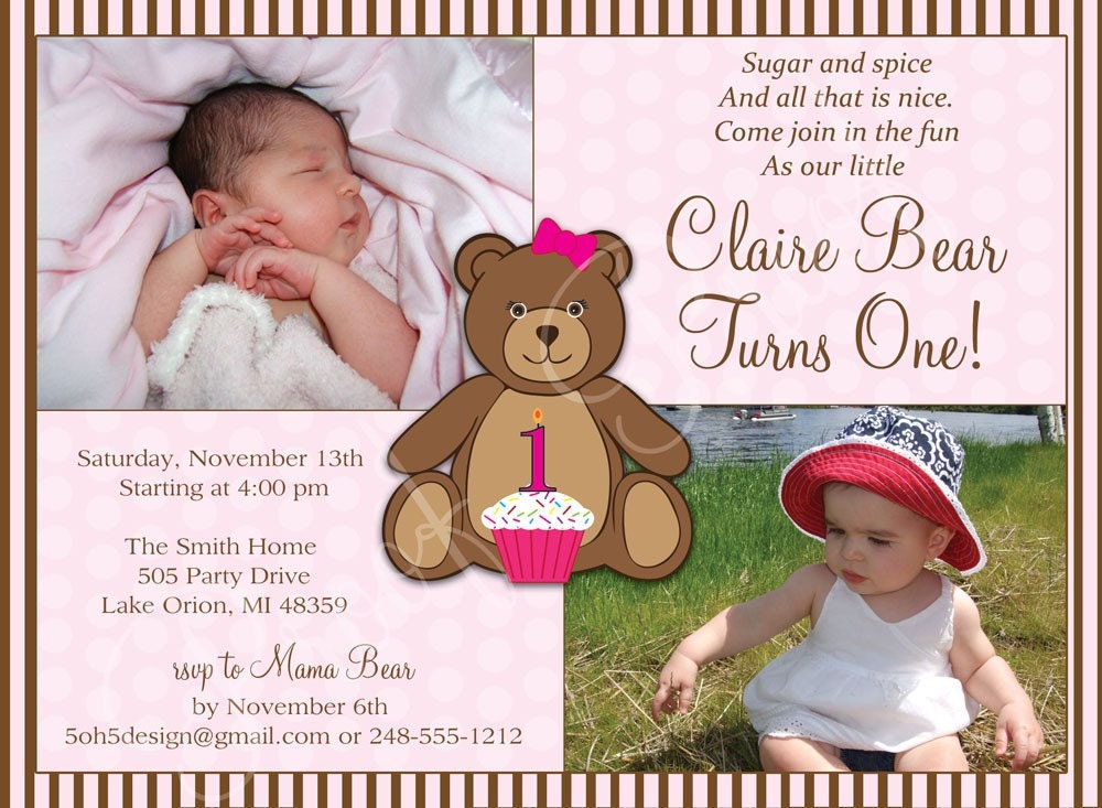 Printable Teddy Bear Photo Invitation Il_170x135