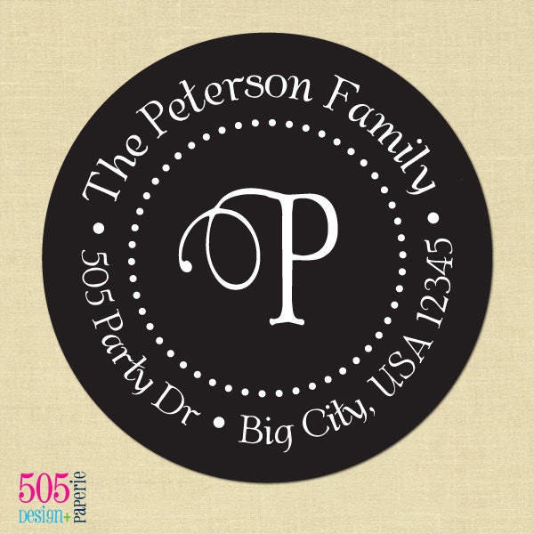 Printable Round Return Labels by 505 Design Paperie - Blessed Design Il_170x135
