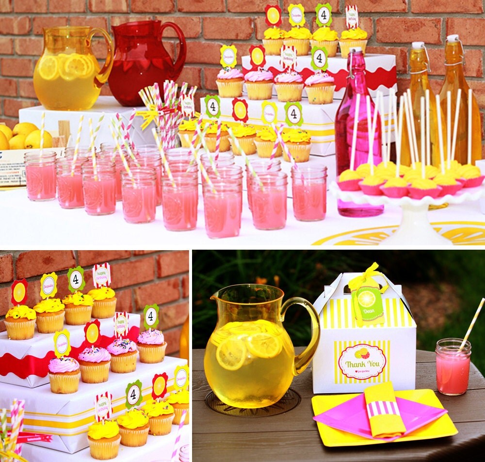 Lemonade Party Decorations - PRINTABLE - As featured on Amy Atlas Il_570xn