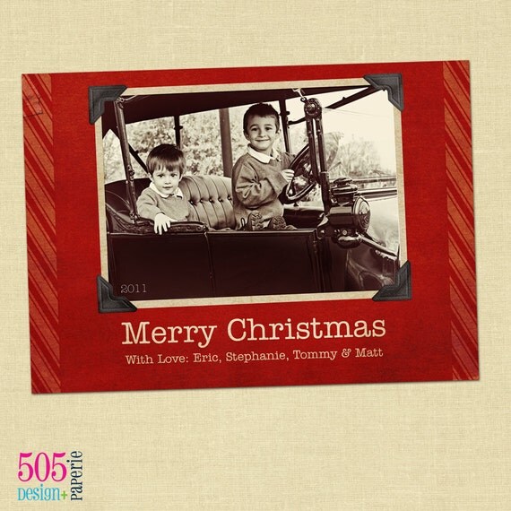 Old Tyme Photo Holiday Card by 505 Design Paperie Il_570xn