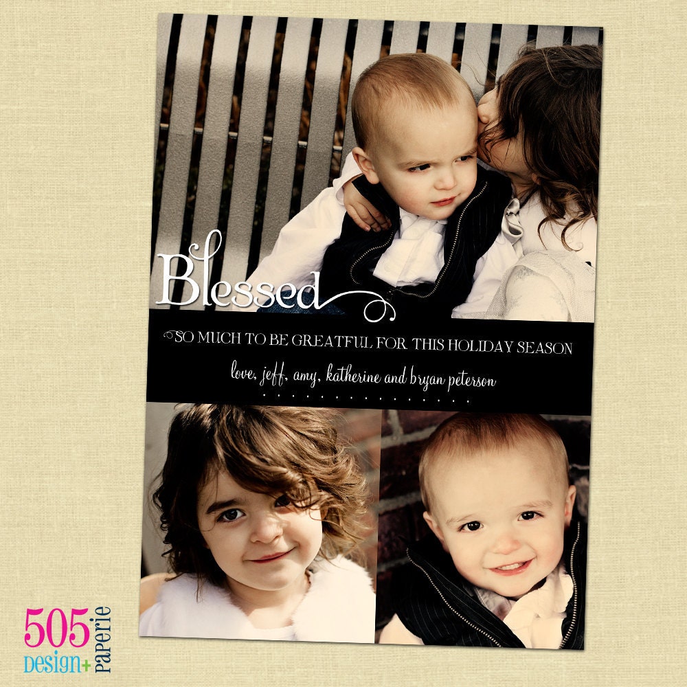Blessed Photo Holiday Card by 505 Design Paperie Il_570xn