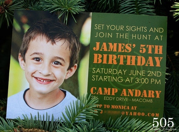 Hunting Camp Invitation - Printable Invitation by 505 Design Il_570xn