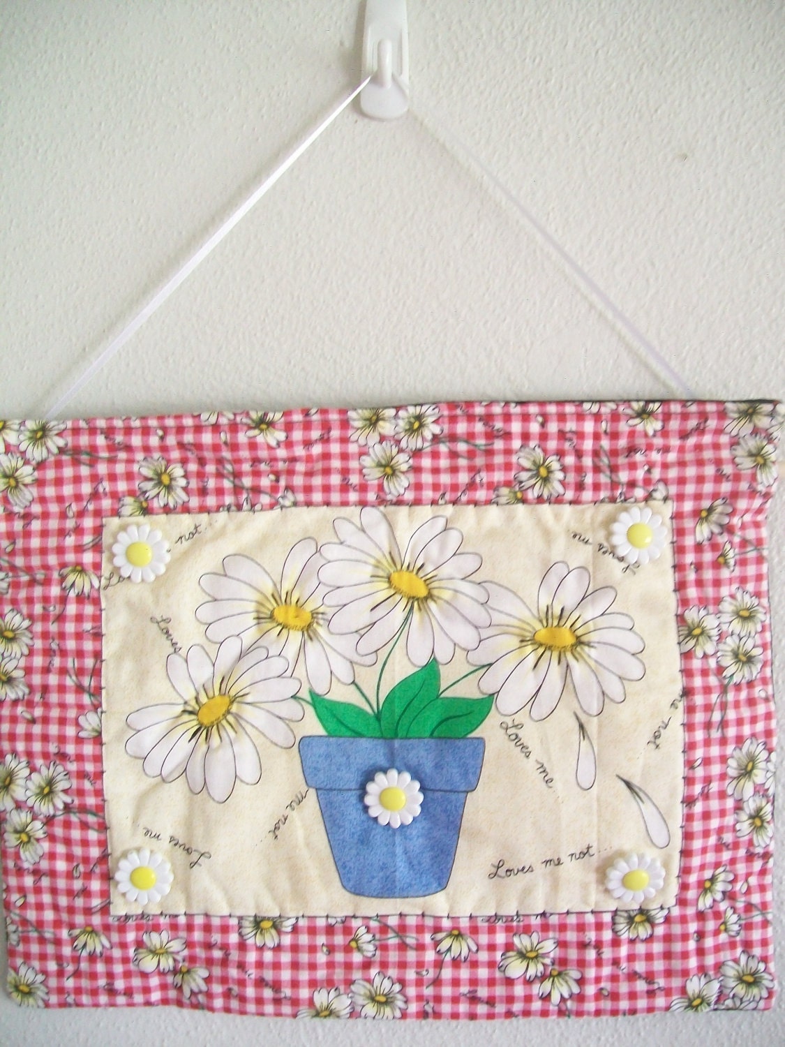 Loves Me...Loves Me Not Quilted Wall Hanging
