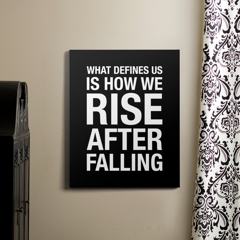 What Defines Us Subway Art Print // Black and White // 16x20