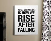What Defines Us Subway Art Print // White and Black // 16x20