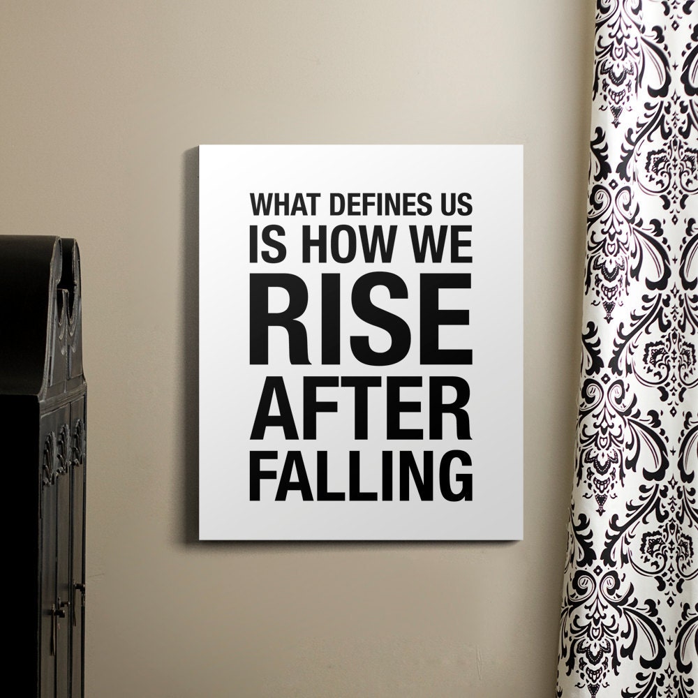 What Defines Us Subway Art Print // White and Black // 16x20