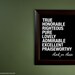 Think On These (Philippians 4:8) // Black and White // 16x20