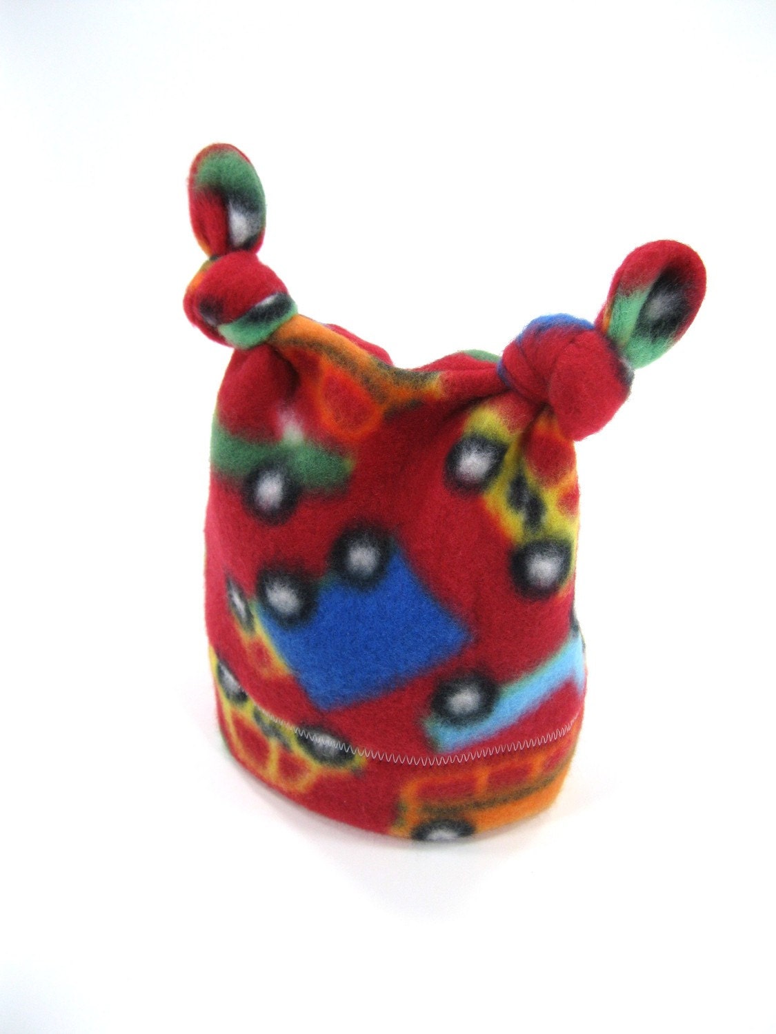 Colorful Cars Noggin Double Knot Hat 3-6M