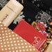 Make up bag organizer in black flower, Makeup roll, Cosmetics holder, five pockets Makeup bag