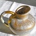 Stangl, Pottery, Vase, Gold, Aqua, Vintage, Home Decor, 1950's, 1960's