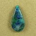 Azurite and Malachite in Chalcedony Hand Cut Cabochon from Arizona, free shipping
