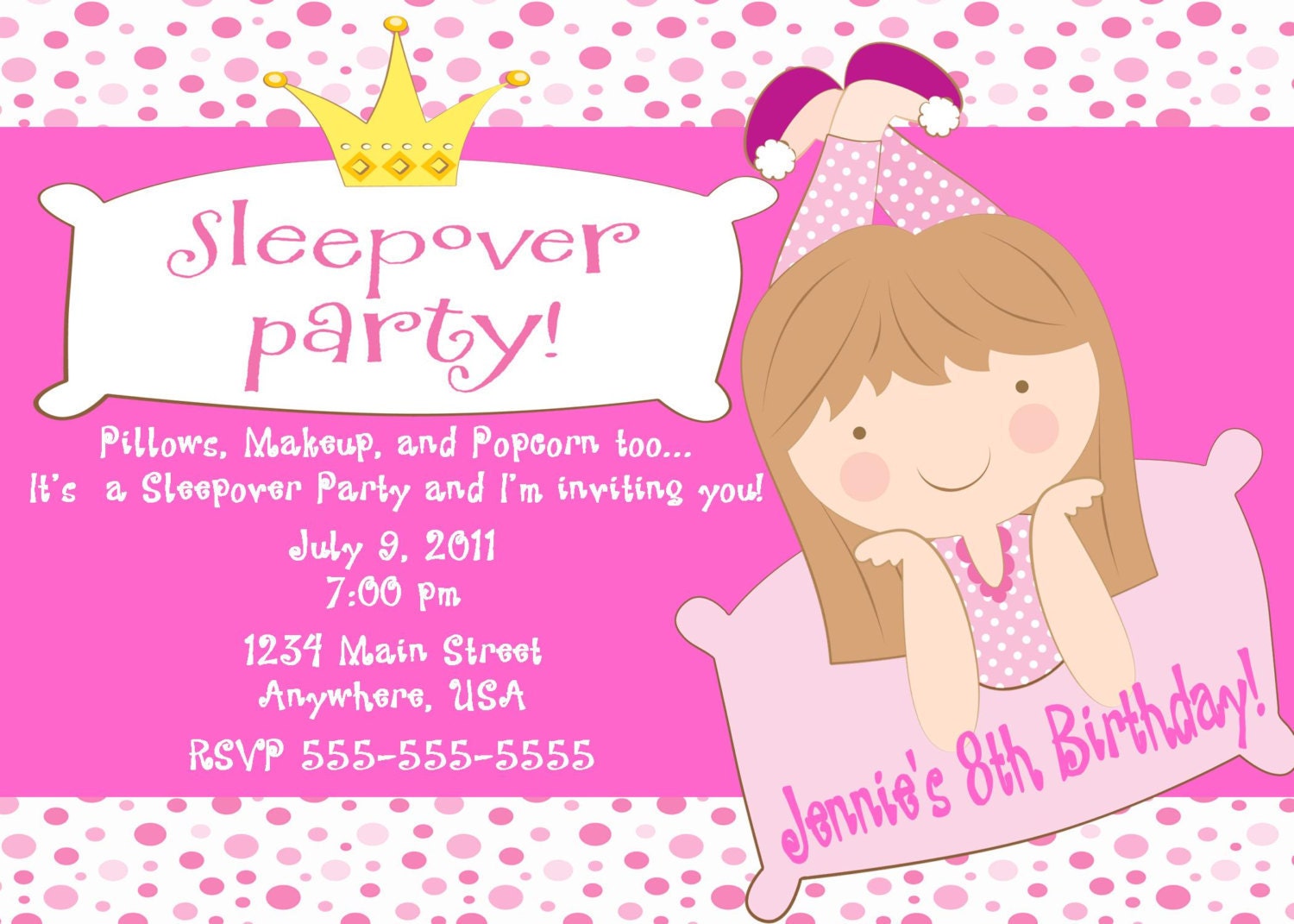 Free Printable Sleepover Party Invitations Templates