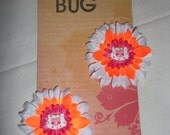 HeLLo KiTtY Hair Clip in Pink, Orange and White by BeckaBugBaby on Etsy
