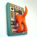 DogTail Leash Holder- X0X0 PatchWork Paws - with Optional Letter Tiles