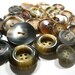 Vintage Mixed Lot of Tiger Eye, Tortoise, Deco Acrylic Buttons