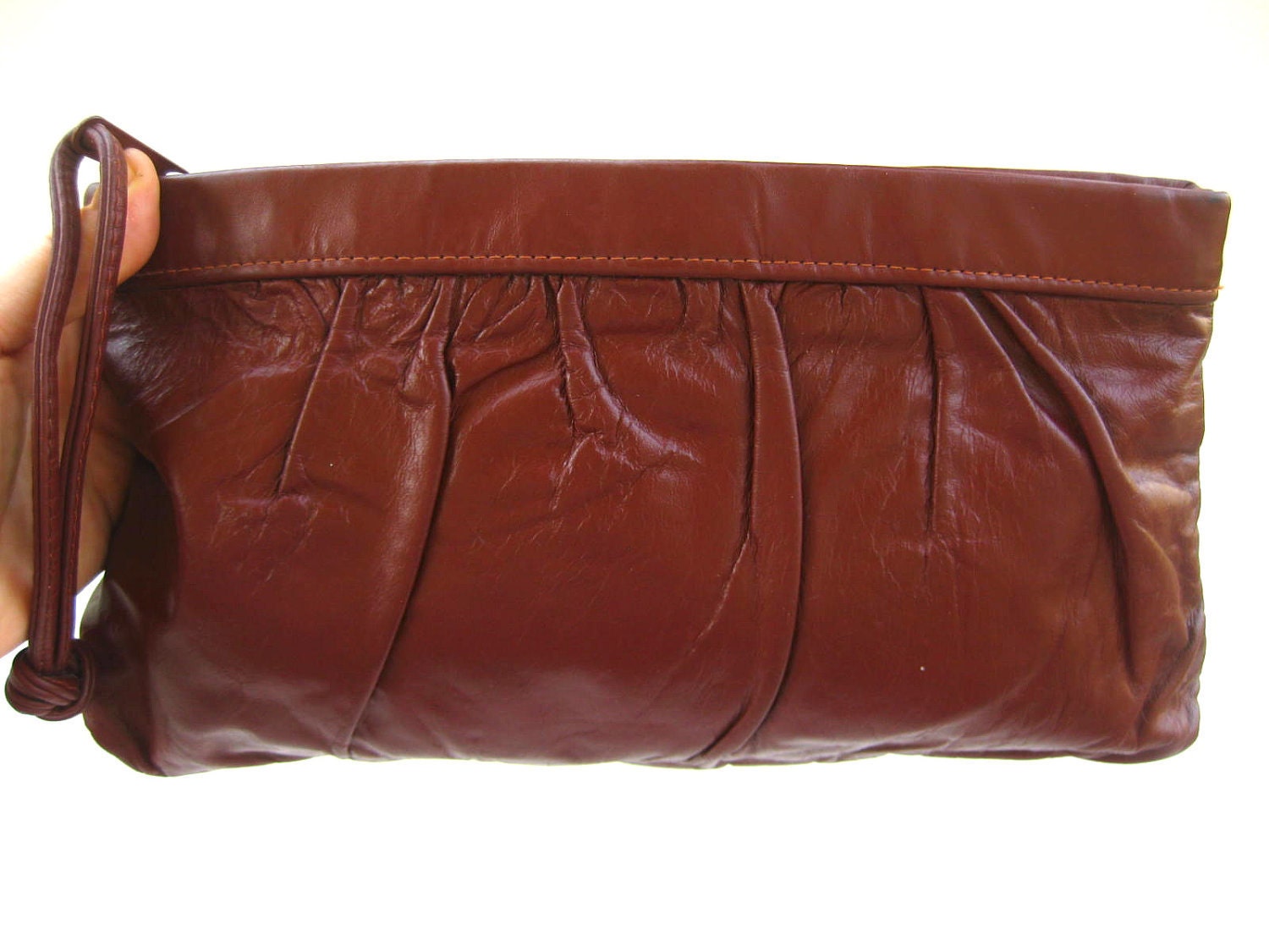 1980s Vintage Cinnamon Clutch Purse