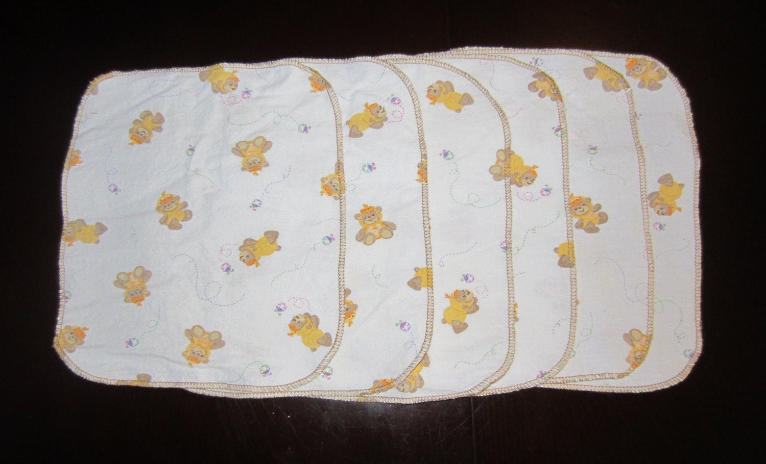 Up-cycled Cloth Wipes - Bears