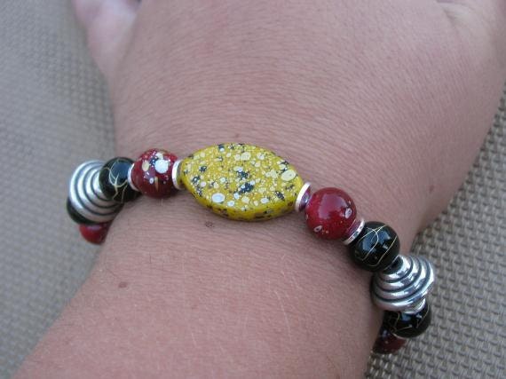 BRACELET SALE- Maroon, Yellow, Black Bracelet