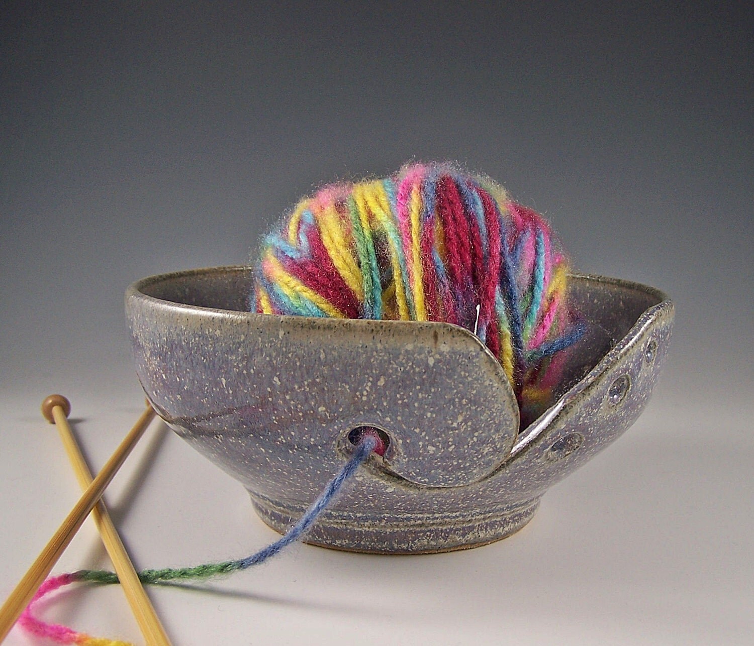 Mottled Lavendar Yarn Bowl