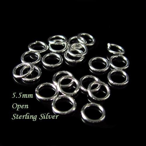 Sterling Silver Jump Rings 5.5mm 20ga OPEN Bulk Discount - - 100 Pcs ...