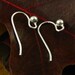 2 Pr - Comfortable and Classic - 21 Gauge Sterling Silver French Hooks - 3mm Balled Earwire - E15a