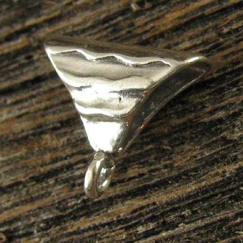 Large Sterling Silver Bail - Artisan Texture - Large Chain Bail or Choker Slide 13.5mm B25