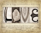 WEDDING or Anniversary Valentine GIFT Alphabet Photo Art Print LOVE Custom Print with Scripture