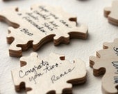 20 piece Wedding Guest Book Puzzle WOOD - great for rustic wedding theme