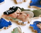 50 piece Personalized Wedding Guest Book PHOTO Puzzle