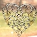 Stained Glass Heart Suncatcher Art Nouveau Glass Art Window Ornament - Made To Order Wedding Gift, Anniversary, Gardener