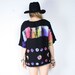 Vintage 80s TIE DYED Rainbow Over sized Top