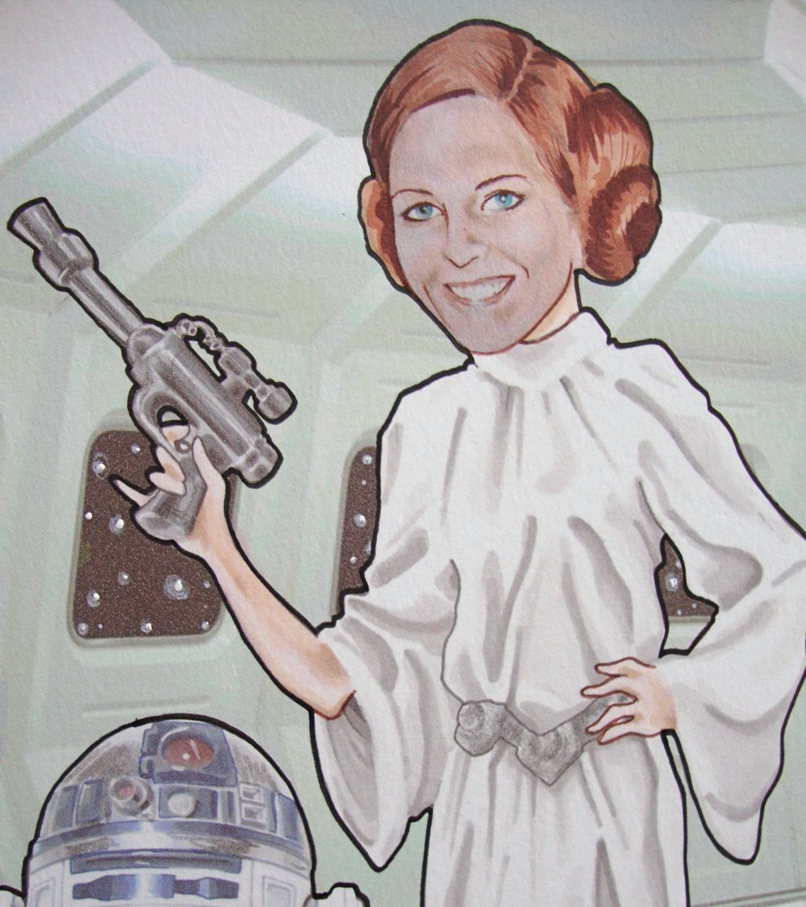 Anyone as Princess Leia Custom Portrait Star Wars Caricature