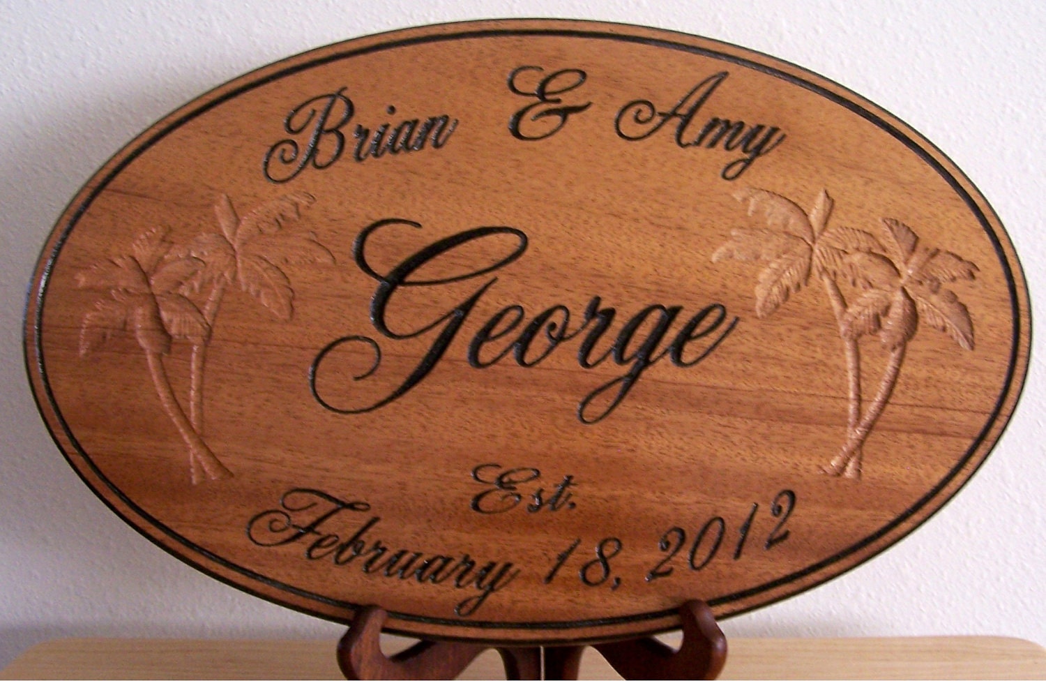 Personalized Oval Family Name sign