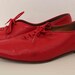 1980s Massimo red leather pointed toe Oxford size 8