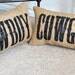 Cowboy and Cowgirl Burlap Pillow 2pc Set - We Do Custom Pillows