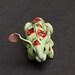 SALE. Rabbit hidden in poppies. Polymer clay hand painted miniature