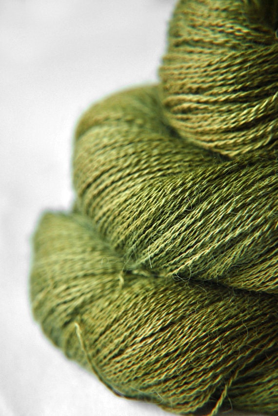 I know what happened to the olive OOAK - Baby Alpaca / Silk yarn lace weight